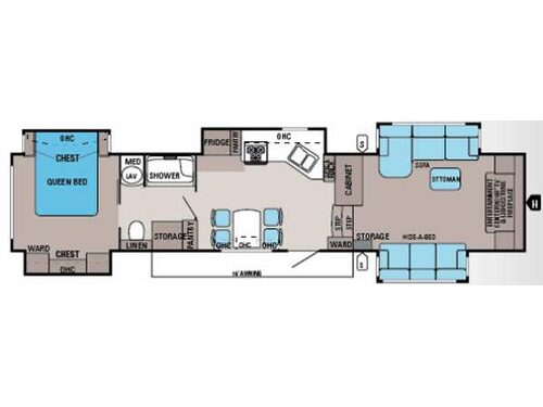 Floorplan - 2014 Jayco Eagle Premier 371FLFS