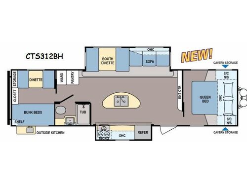 Floorplan - 2014 Dutchmen RV Coleman Expedition CTS312BH