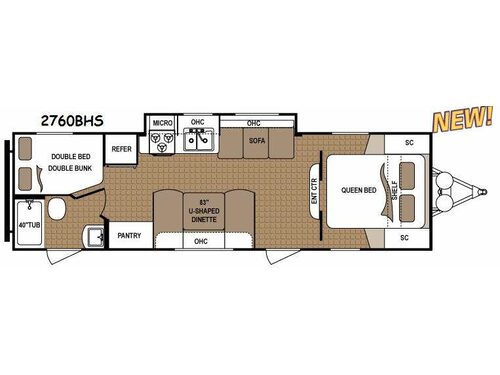 Floorplan - 2014 Dutchmen RV Aspen Trail 2760BHS