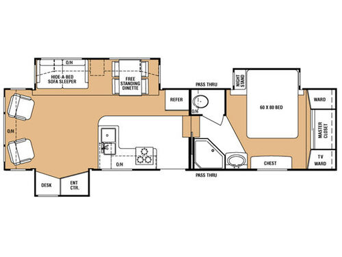 Floorplan - 2007 Keystone RV Everest 295TS
