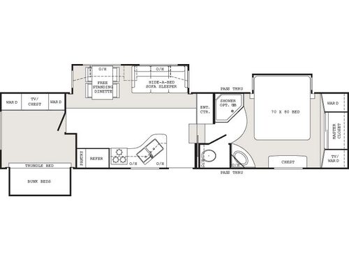 Floorplan - 2007 Keystone RV Everest 340B