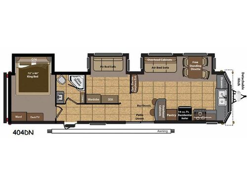 Floorplan - 2014 Keystone RV Residence 404DN