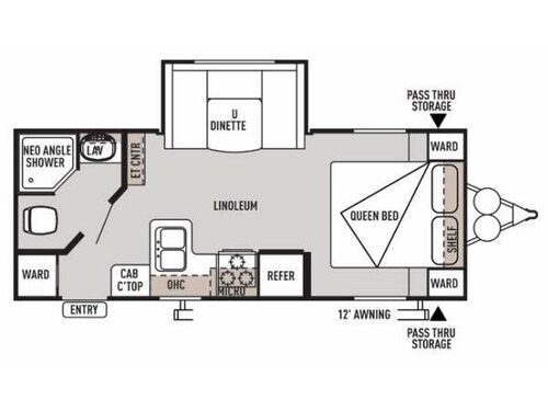 Floorplan - 2014 Forest River RV Wildwood X-Lite 231RBXL