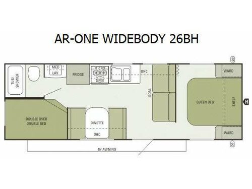 AR-ONE Widebody 26BH Wide Body Floorplan