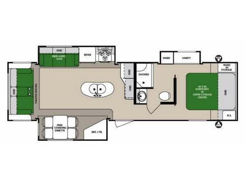 Floorplan - 2014 Forest River RV Surveyor Pilot SV 34RLTS