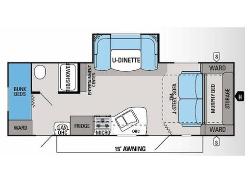Jay Flight Swift 234MBH Floorplan