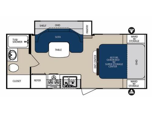 Floorplan - 2014 Forest River RV Surveyor Sport SP 220RBS