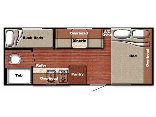 Floorplan - 2014 Gulf Stream RV Conquest Lite 19BHC