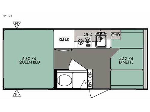 Floorplan - 2015 Forest River RV R Pod RP 171