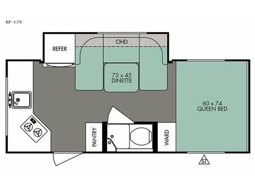 Floorplan - 2015 Forest River RV R Pod RP 179