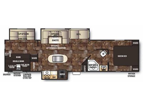 Floorplan - 2015 Forest River RV Cherokee 304BH