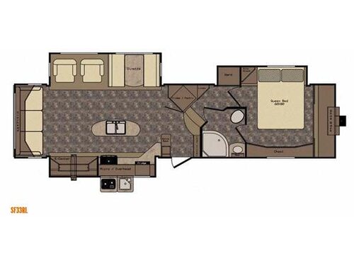 Floorplan - 2015 CrossRoads RV Sunset Trail Reserve SF33RL