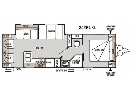 Floorplan - 2015 Forest River RV Wildwood X-Lite 252RLXL