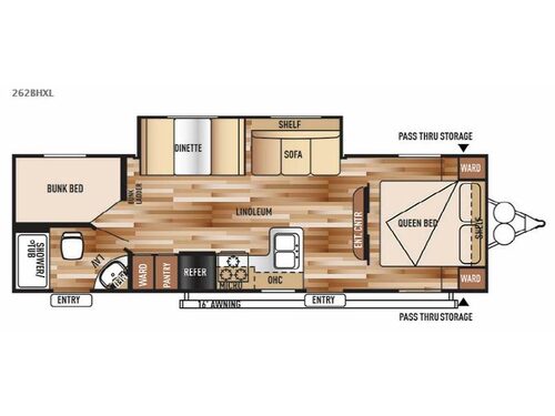 Wildwood X-Lite 262BHXL Floorplan