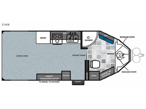 Floorplan - 2015 Forest River RV Work and Play 21VFB