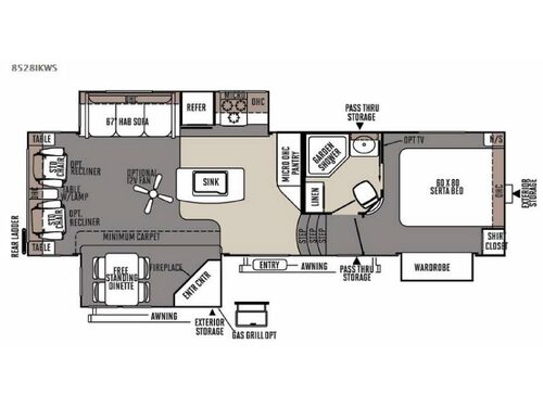 Flagstaff Classic Super Lite 8528IKWS Floorplan