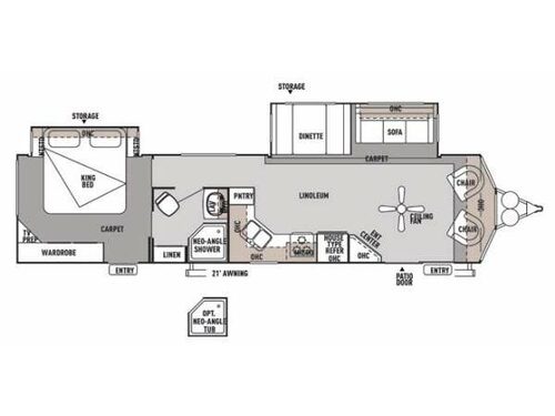 Floorplan - 2014 Forest River RV Wildwood DLX 353FLFB