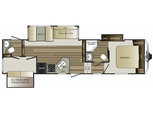 Floorplan - 2015 Keystone RV Cougar 301SAB