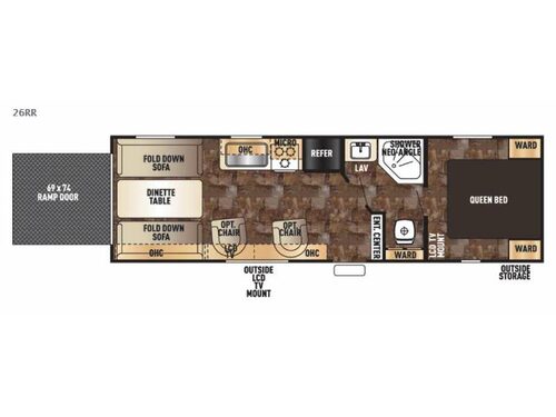 Floorplan - 2015 Forest River RV Cherokee Grey Wolf 26RR