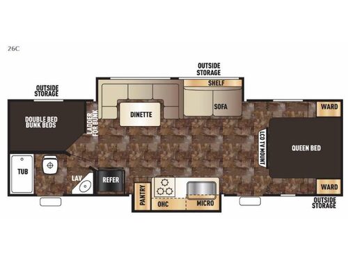 Cherokee Grey Wolf 26C Floorplan