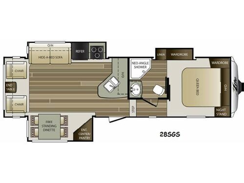 Cougar X-Lite 28SGS Floorplan