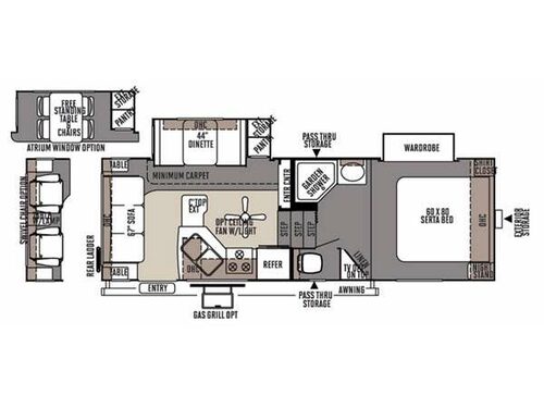 Rockwood Signature Ultra Lite 8244WS Floorplan