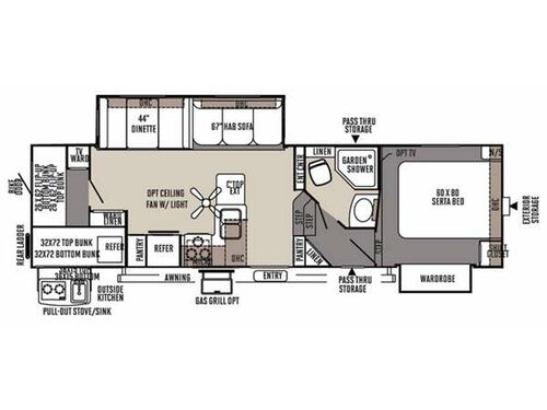 Floorplan - 2015 Forest River RV Rockwood Signature Ultra Lite 8286WS