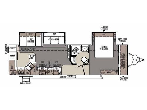 Floorplan - 2015 Forest River RV Rockwood Signature Ultra Lite 8310SS