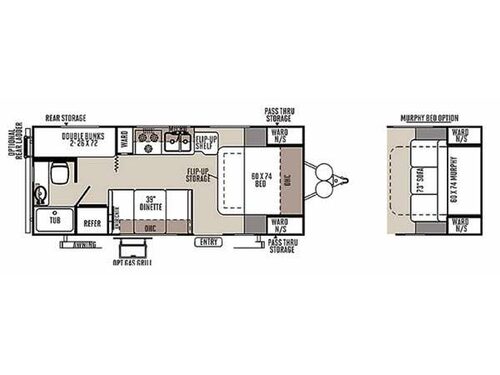 Floorplan - 2015 Forest River RV Rockwood Mini Lite 2306