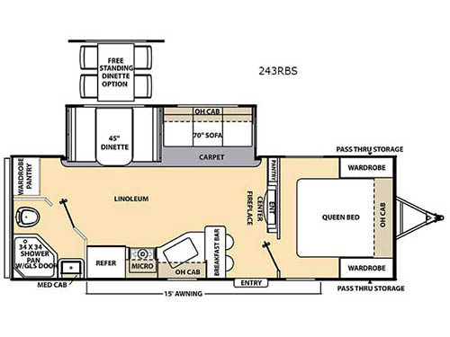 Floorplan - 2015 Coachmen RV Catalina 243RBS