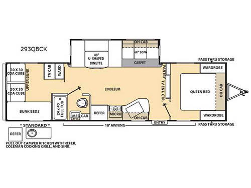 Floorplan - 2015 Coachmen RV Catalina 293QBCK