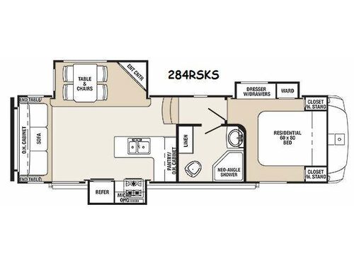 Floorplan - 2015 Palomino Sabre Silhouette 284RSKS