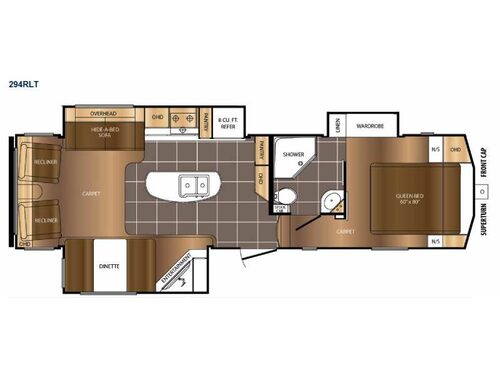 Floorplan - 2015 Prime Time Manufacturing Crusader 294RLT