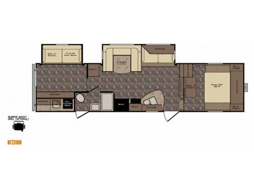 Floorplan - 2015 CrossRoads RV ReZerve RFZ31BH