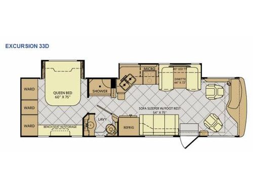 Floorplan - 2015 Fleetwood RV Excursion 33D