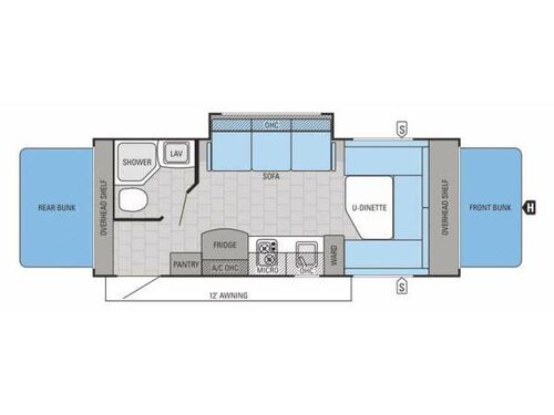Floorplan - 2015 Jayco Jay Feather SLX 19XUD