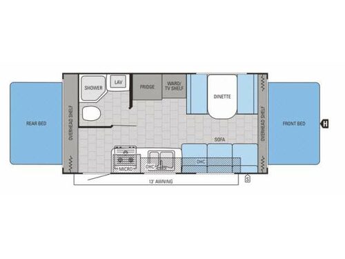 Jay Feather Ultra Lite X19H Floorplan