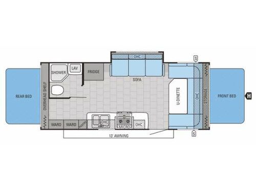 Floorplan - 2015 Jayco Jay Feather Ultra Lite X23B
