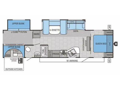 Jay Flight 32BHDS Floorplan