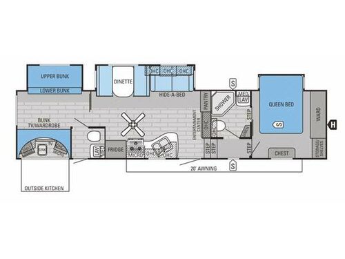 Eagle 34.5BHTS Floorplan