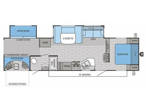 Floorplan - 2015 Jayco Eagle 314BHDS