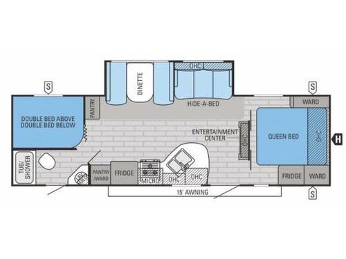 Floorplan - 2015 Jayco White Hawk 28DSBH