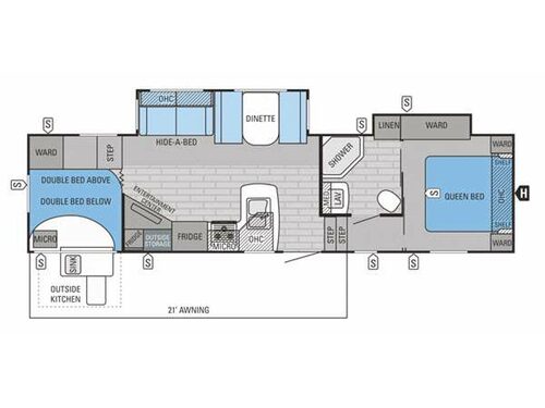 Eagle HT 29.5BHDS Floorplan
