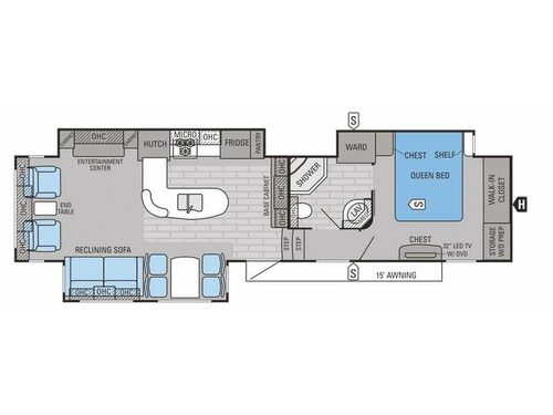 Floorplan - 2015 Jayco Eagle Premier 351MKTS