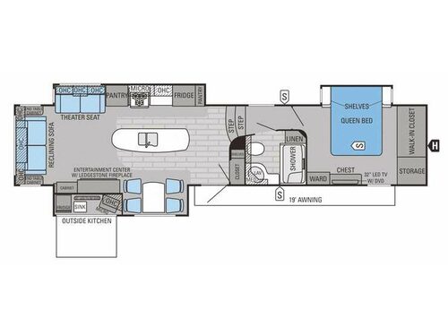 Floorplan - 2015 Jayco Eagle Premier 351RSTS