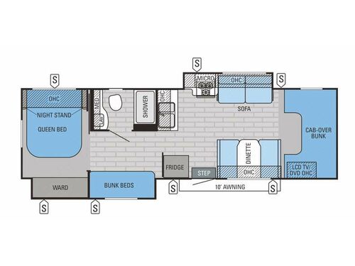 Floorplan - 2015 Jayco Greyhawk 31FS