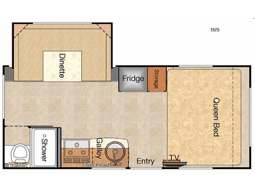 Floorplan - 2015 Lance Travel Trailers 1575