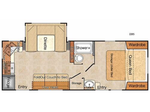 Floorplan - 2015 Lance Travel Trailers 2285