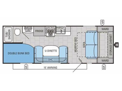 Floorplan - 2015 Jayco Jay Flight 23MB