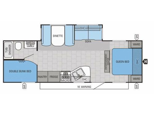 Floorplan - 2015 Jayco Jay Flight 26BHS